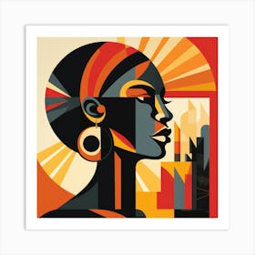 Bauhaus Jamaican Woman 01 Art Print