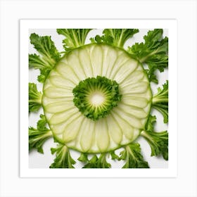 Frame Created From Endive On Edges And Nothing In Middle (5) Art Print