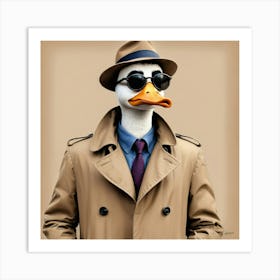 Duck In A Suit 9 Art Print