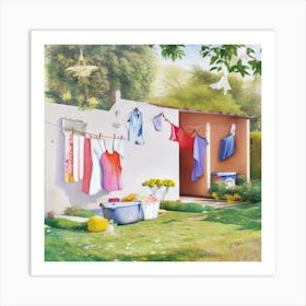 Laundry Day Art Print 3 Art Print