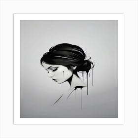 Portrait Of A Girl Art Print