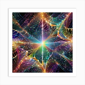 Abstract Psychedelic Star Art Print