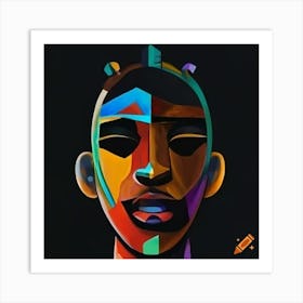 African Head Art Print