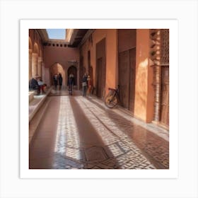 Courtyard In Morocco Art Print