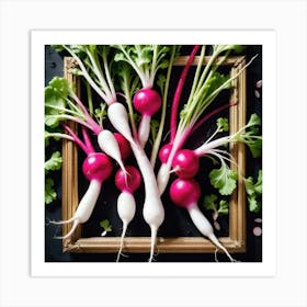 Radishes In A Frame 21 Art Print