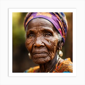 Portrait Of African Woman Art Print