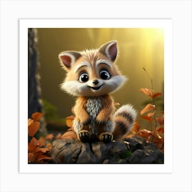 Cute Red Fox Art Print