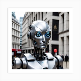 Robot In London 8 Art Print