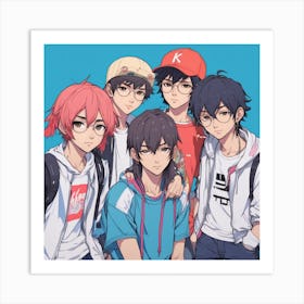 Portrait Of Teenage Friends As A Cool Group 1 1 1 Art Print