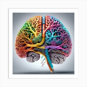 Colorful Human Brain 1 Art Print