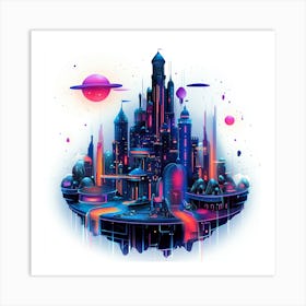 Futuristic City 52 Art Print