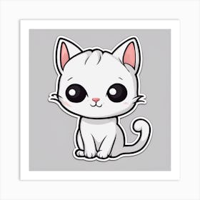 Kawaii Cat Art Print