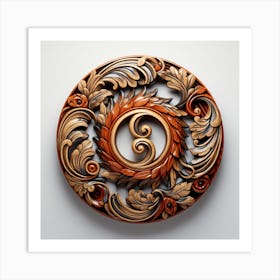 Carved Wooden Letter S Art Print