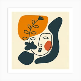 Woman'S Face 4 Art Print