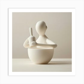 Man In A Bowl Art Print