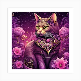 cosmic cat Art Print