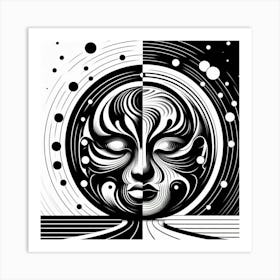 Black and White Abstract Art 238 Art Print