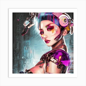 Futuristic Girl 1 Art Print