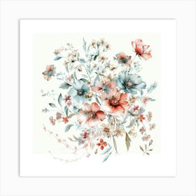 Watercolor Flowers 38 Art Print