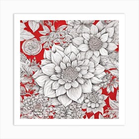 Dahlias Art Print