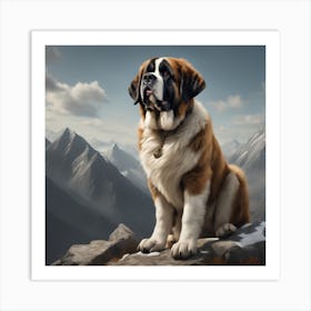 St Bernard 56 Art Print