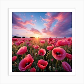 Field Of Poppies Art Print