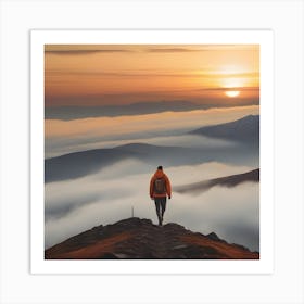 Sunrise In The Mountains Art Print