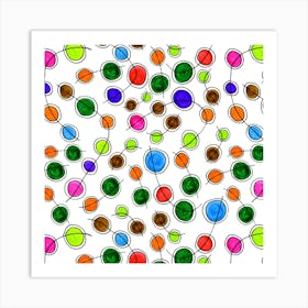 Circle Connection Multicolor Art Print