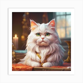 Cute Persian Cat Design Poster