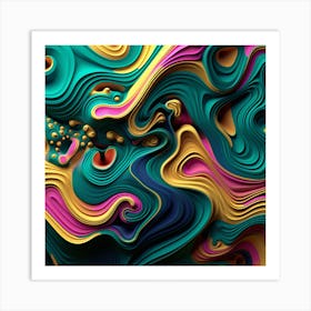 Abstract 3d Art Art Print