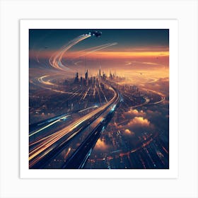 Futuristic City 6 Art Print