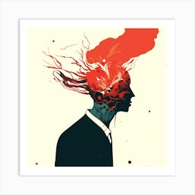 Man'S Head 1 Art Print