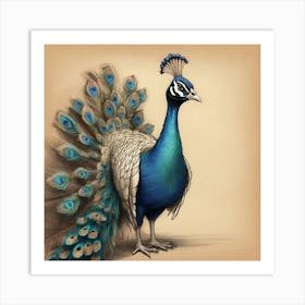 Peacock 48 Art Print