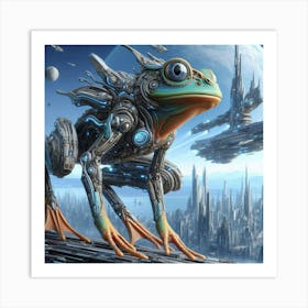 Futuristic Frog 1 Art Print