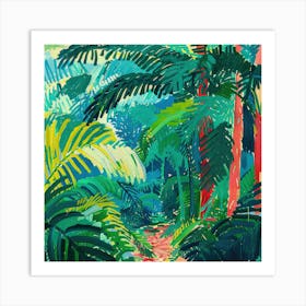 Amazon Rain Forest Series in Style of David Hockney 3 Art Print
