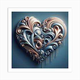 Abstract Heart Art Print