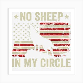 Trending No Sheep In My Circle Vintage Usa Flag Wolves Art Print