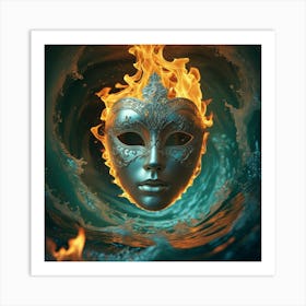 Mask Of Fire Art Print