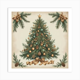 Christmas Tree Wall Arts (3) Art Print