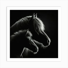 Horse And Foal Art Print