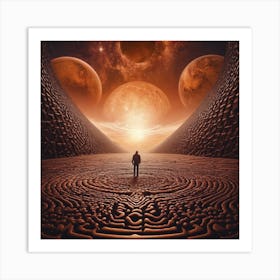 Maze Man On A Mission Art Print