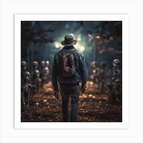 Skeletons In The Woods Art Print