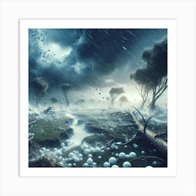 Stormy Forest Art Print