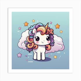 Cute Unicorn 151 Art Print