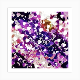 Paint Texture Purple Watercolor Art Print