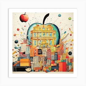 Apple In The City Art Print