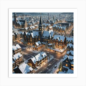 Christmas Village Art Print