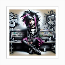 Graffiti Girl 1 Art Print