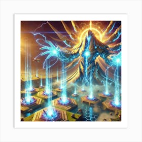 A Vivid Depiction Of The Dimension Lock Ability Us Art Print