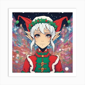 Christmas Elf 4 Art Print